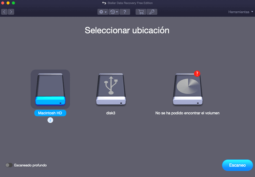 Seleccione la ubicación