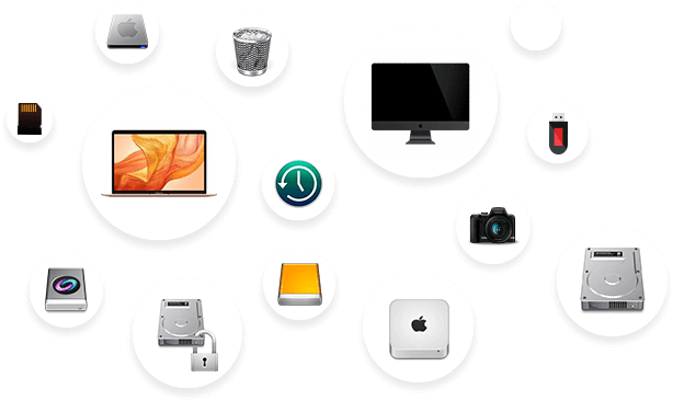 Restaurar datos de todos los dispositivos y unidades Mac